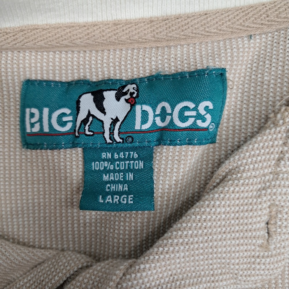 Big Dogs State Farm Tan Polo Shirt Mens Large Embroidered Cotton Pique 7982 - Picture 3 of 7